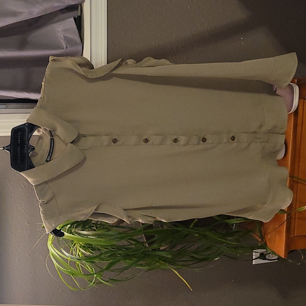 Olive green sleevless blouse